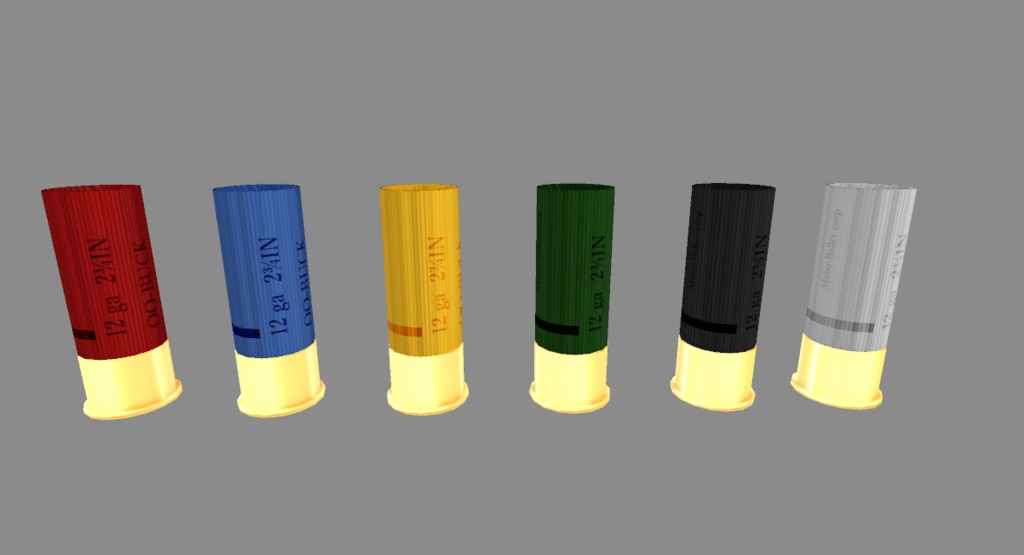 3Dモデル 12ゲージショットシェル