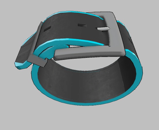 3Dモデル シンプルベルト