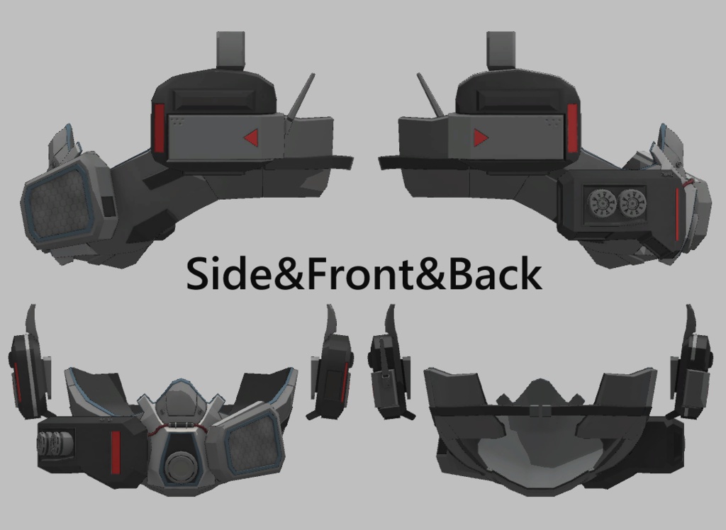 3Dモデル Mk10サイバーパンクガスマスク