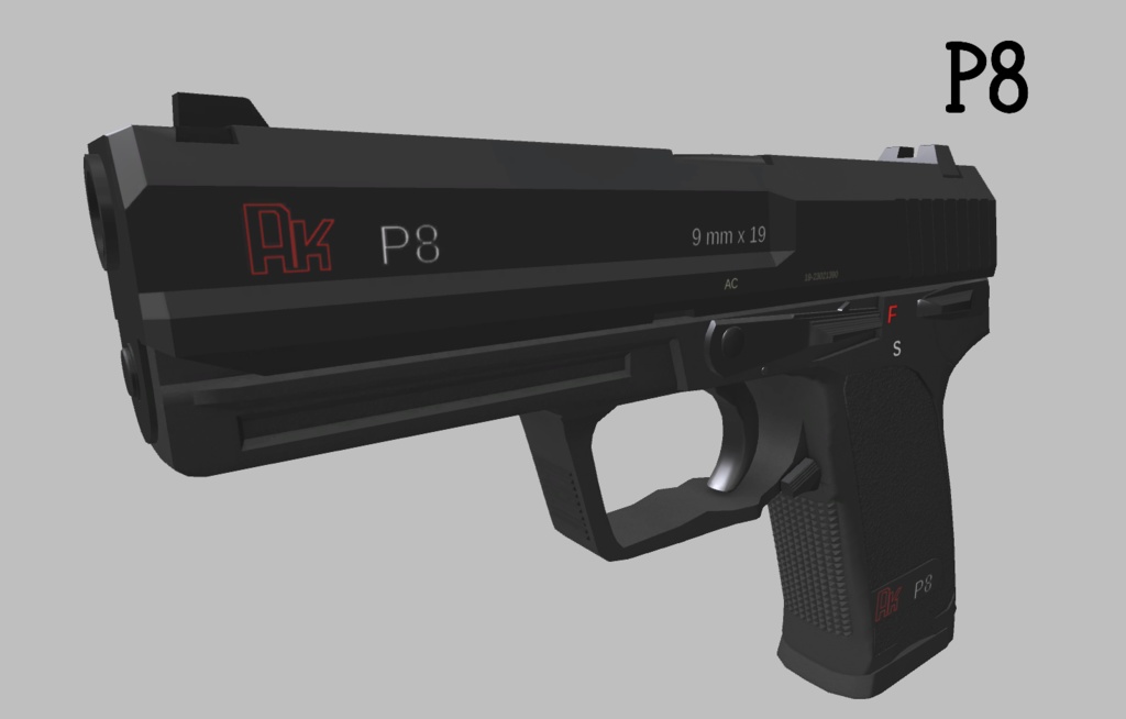 3Dモデル USP & P8 フルセット