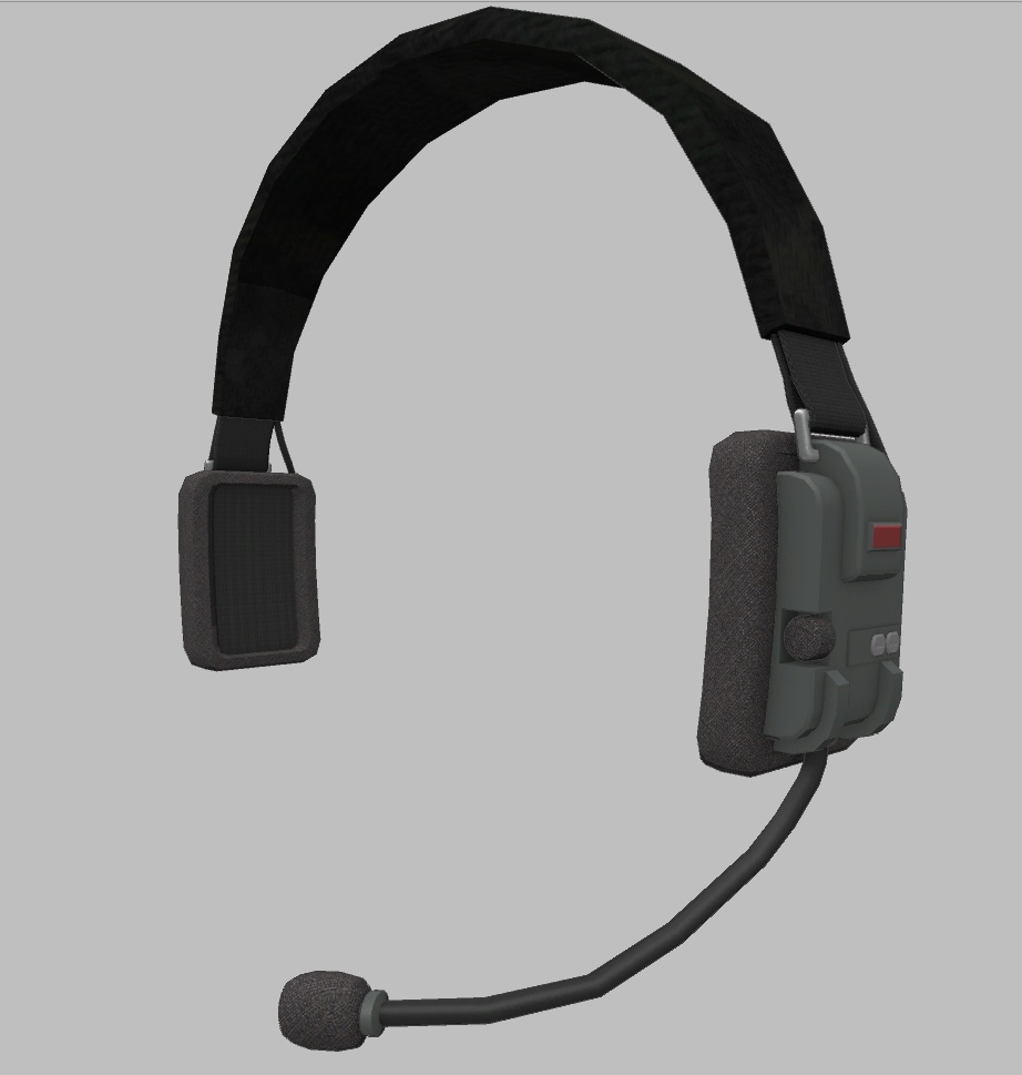 3Dモデル Delta-A1 タクティカルヘッドセット