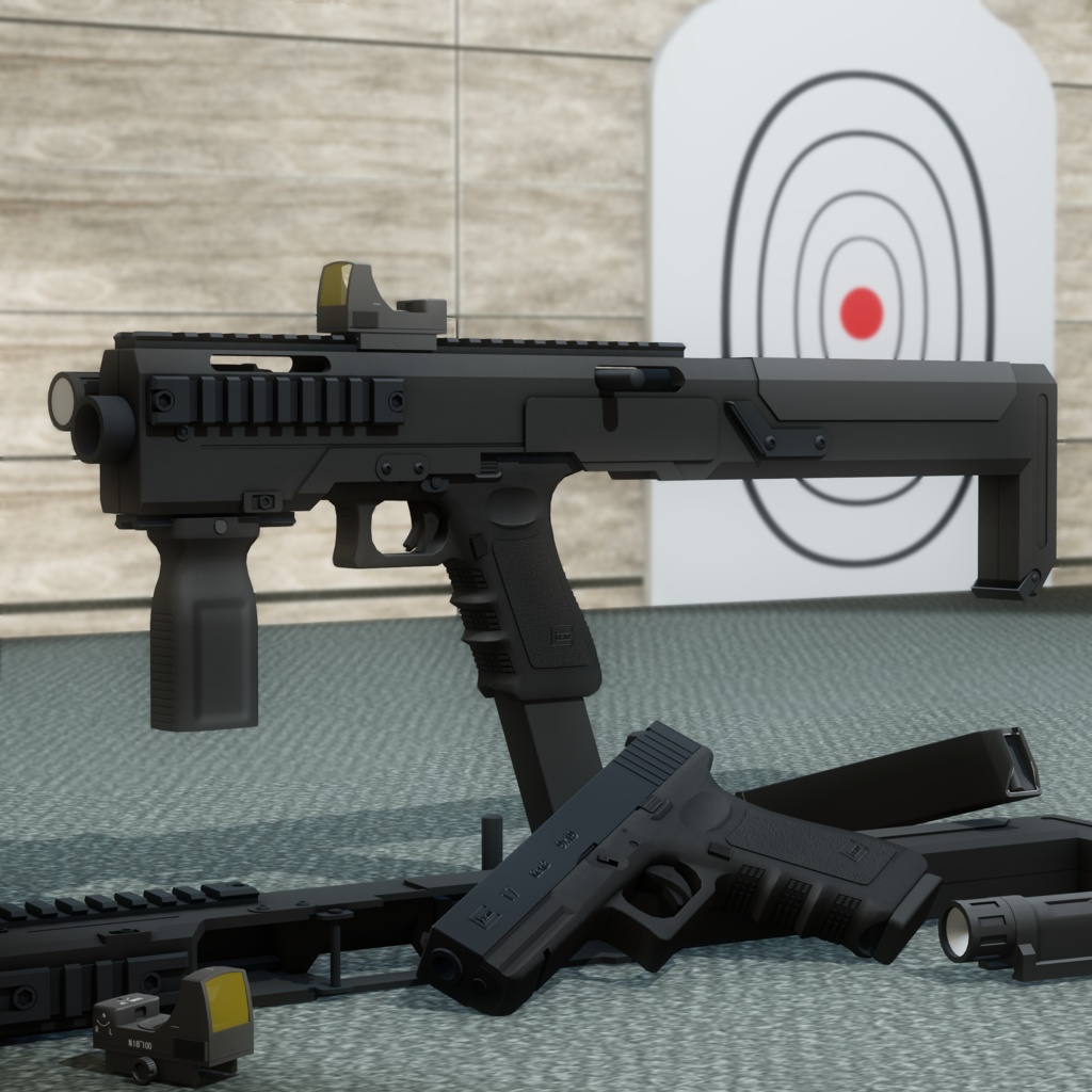 3Dモデル GP17ピストル カービンキットセット