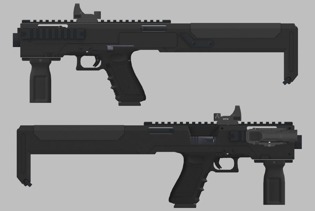 3Dモデル GP17ピストル カービンキットセット