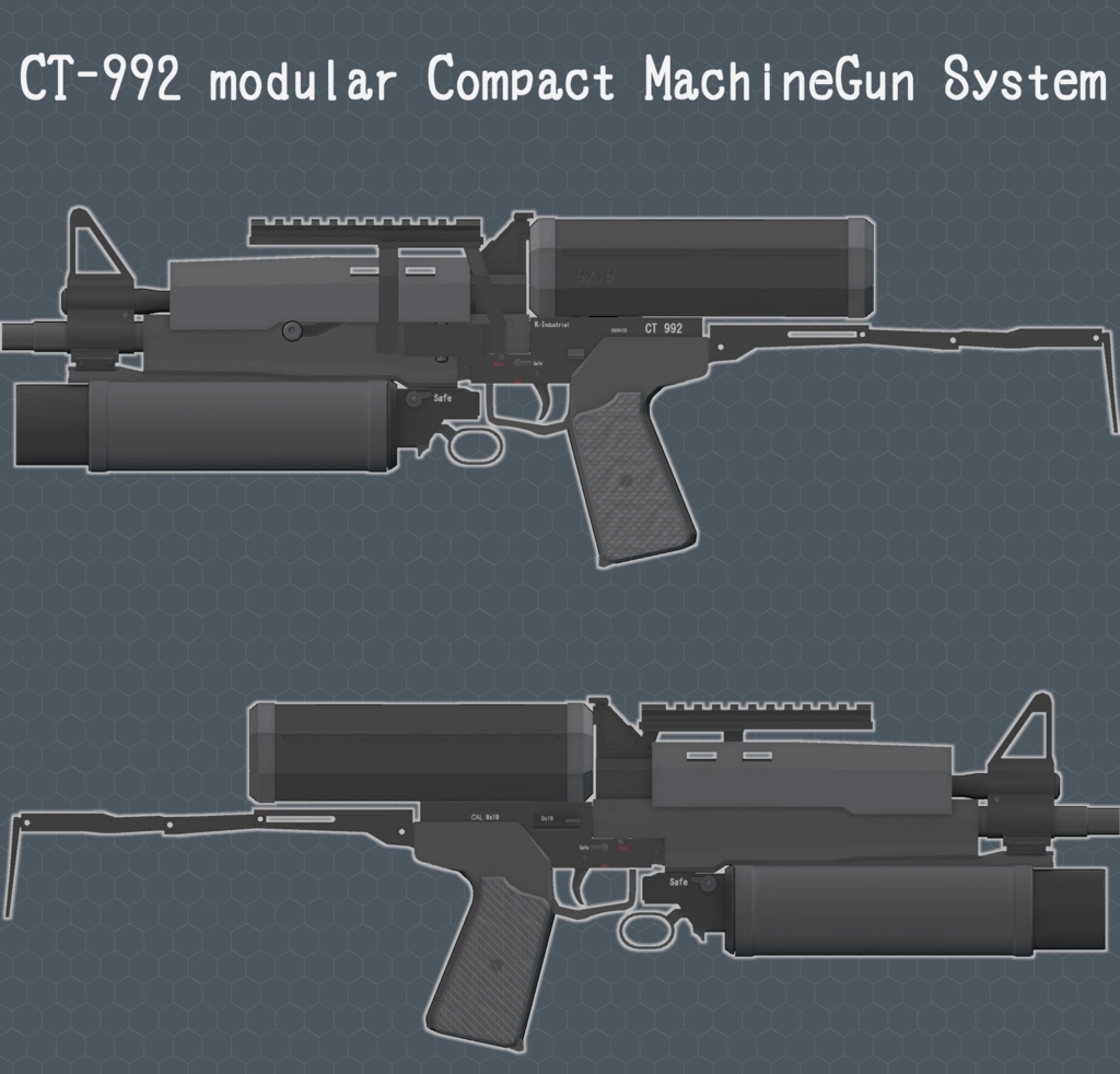 3Dモデル CT-992サブマシンガン