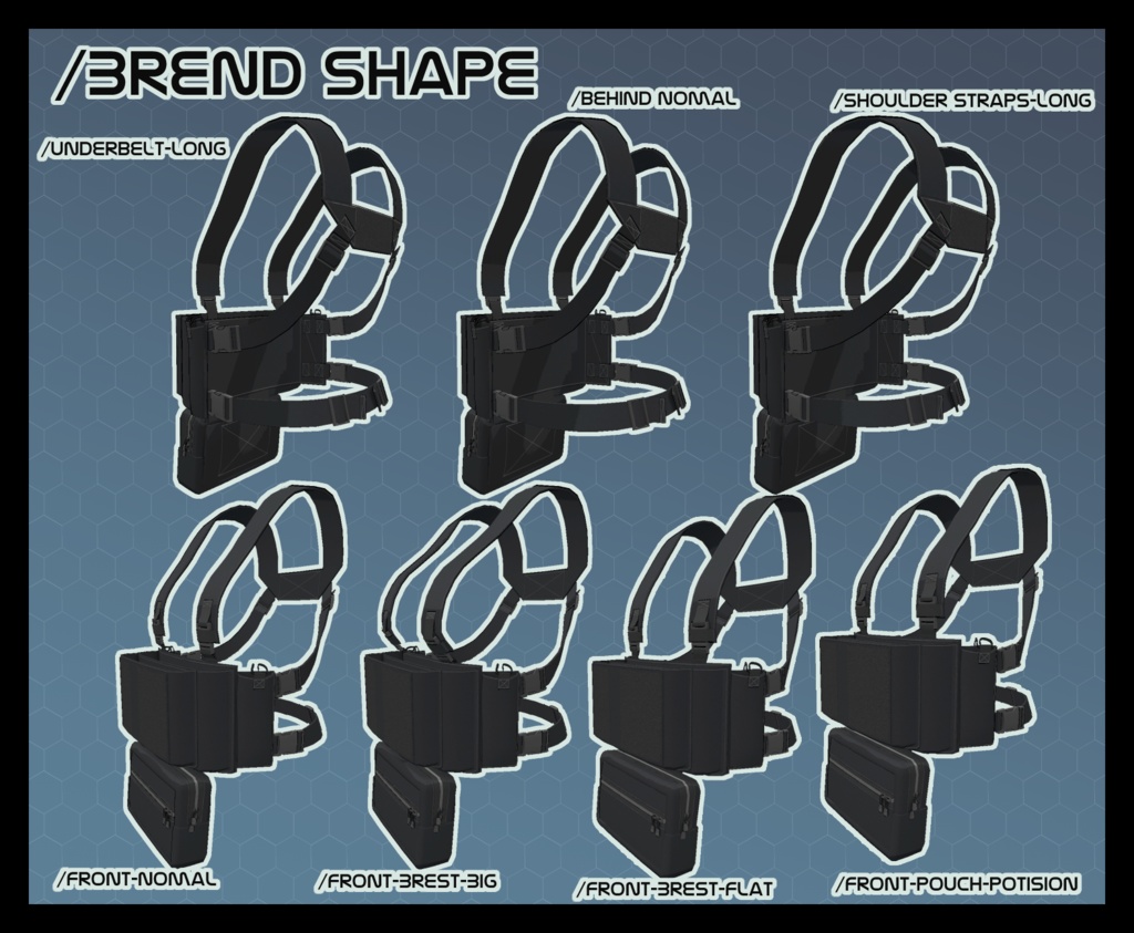 【Leeme&Reeva用】3Dモデル X200タクティカル ライトウェイト リグ