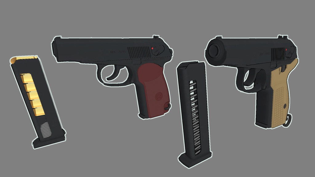 3Dモデル Pistol-Makarov
