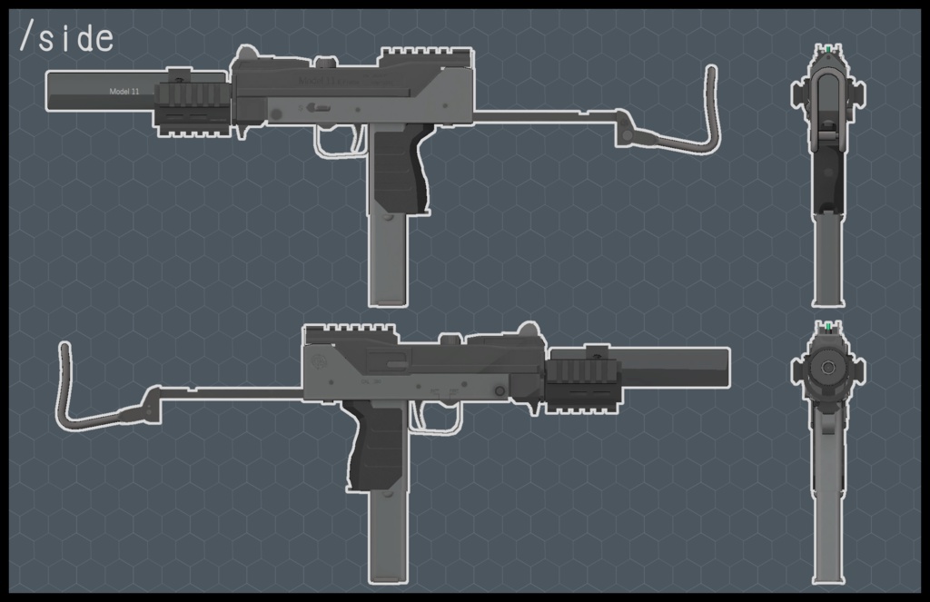 3Dモデル M11 type-E サブマシンガン