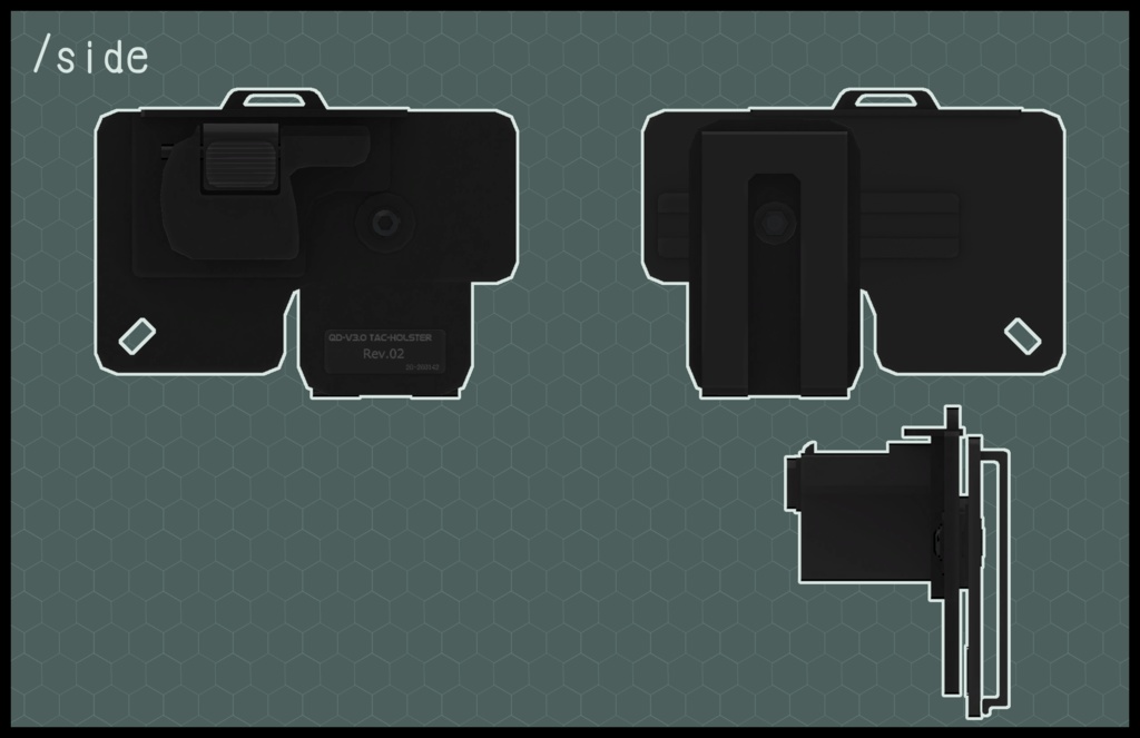 3Dモデル QDV3 汎用ホルスター