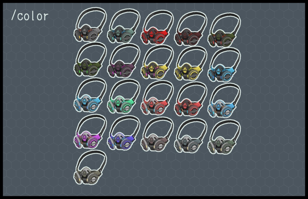 3Dモデル Mo2 サイバーパンク風ガスマスク