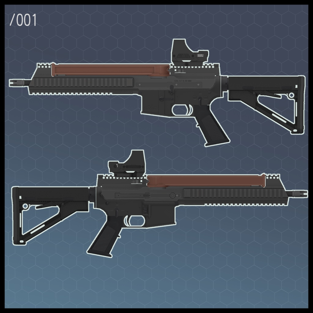 3Dモデル AR-57カービン