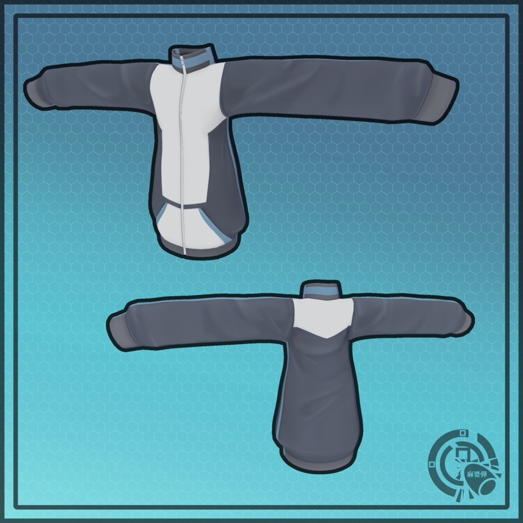 【JJbody共通素体対応 衣装モデル】オーバーサイズジャージ