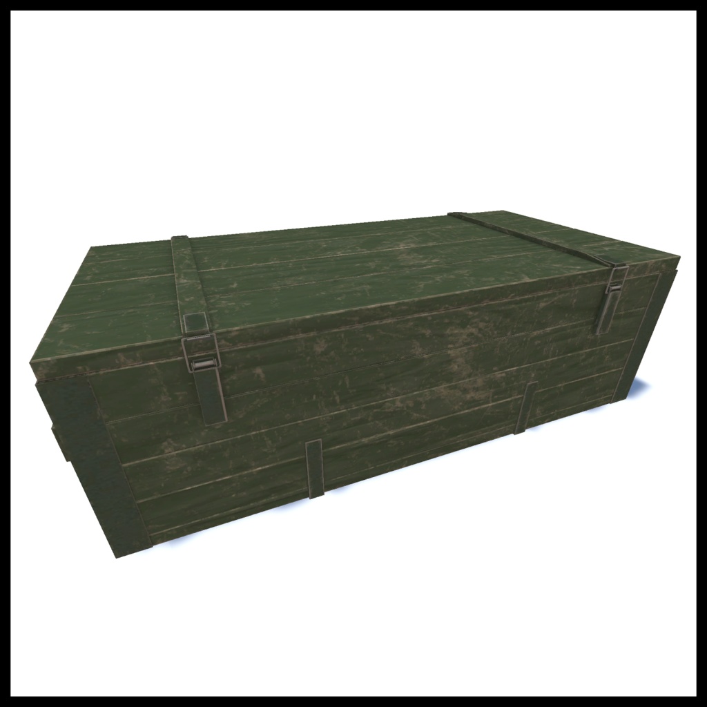 3Dモデル 木製武器コンテナ weaponbox