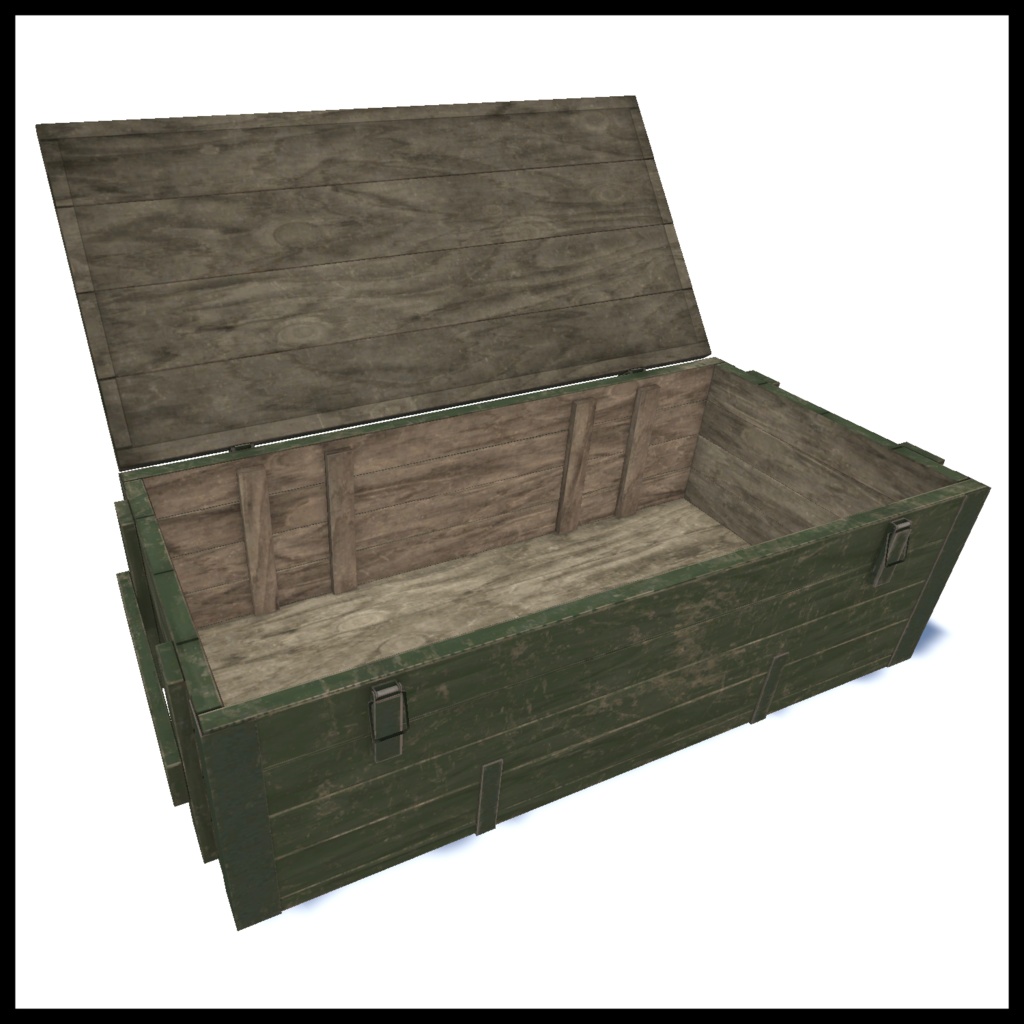 3Dモデル 木製武器コンテナ weaponbox