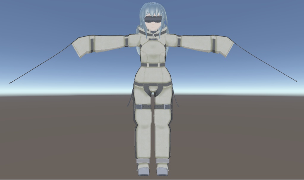 VRChat想定 拘束衣風アバター