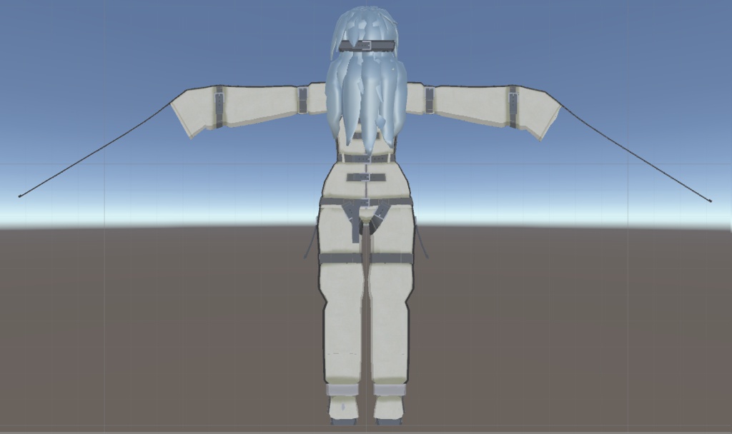 VRChat想定 拘束衣風アバター