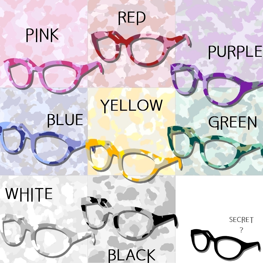 【VRoid用】眼鏡フレームテクスチャ-camouflage-