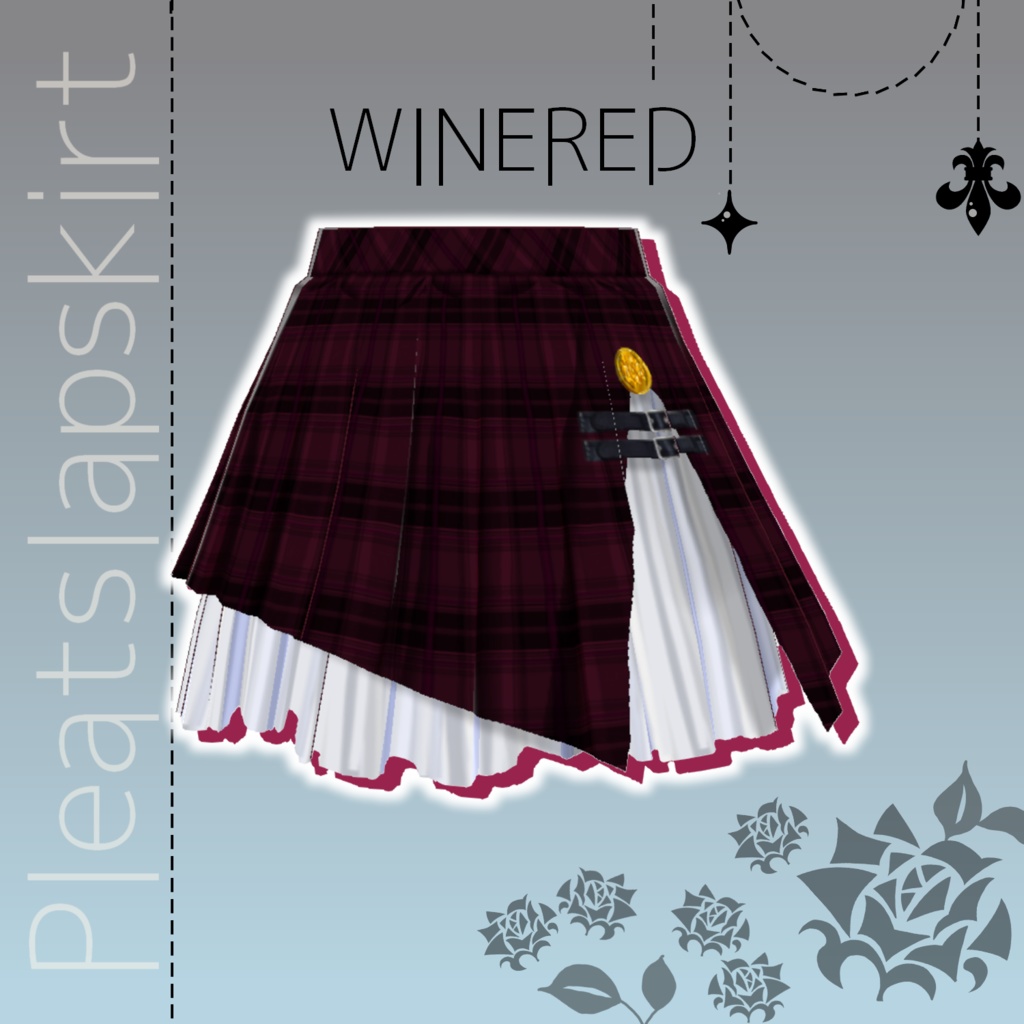 【VRoidテクスチャ】プリーツラップチェックスカート