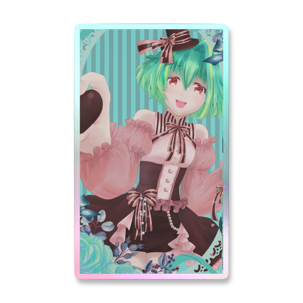 ぷらちな🍫バレンタインオーロラスマホステッカー