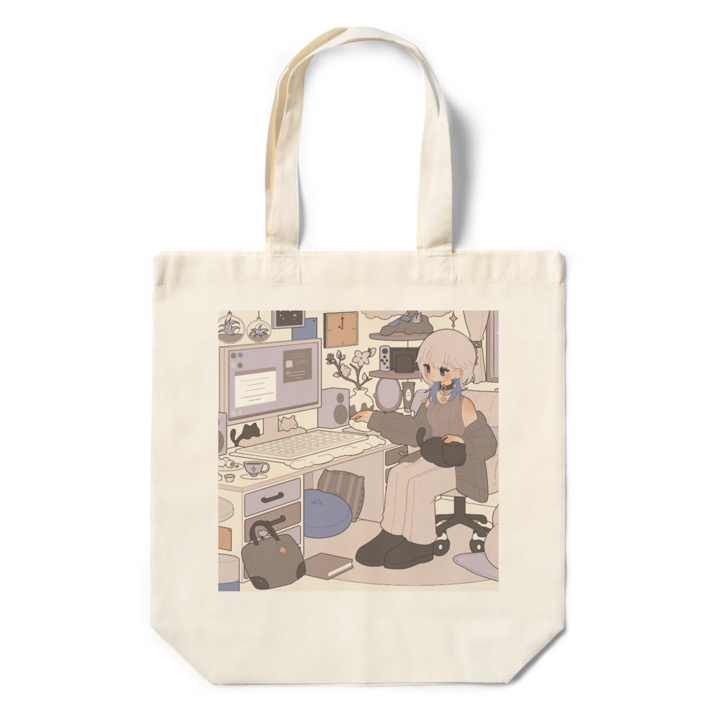 【全体公開】エコバッグ【青星あお】