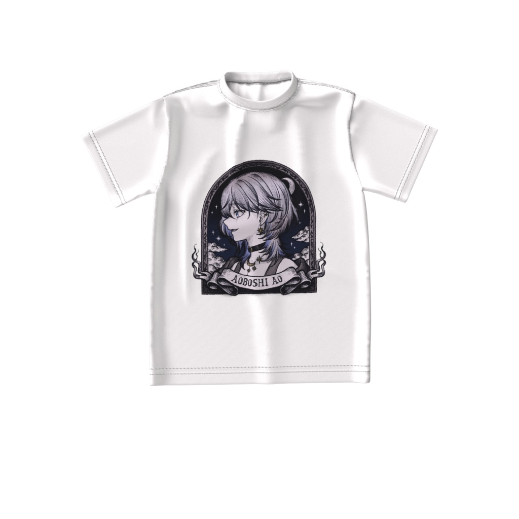 【全体公開】ビッグシルエットTシャツ 額縁ver.【青星あお】