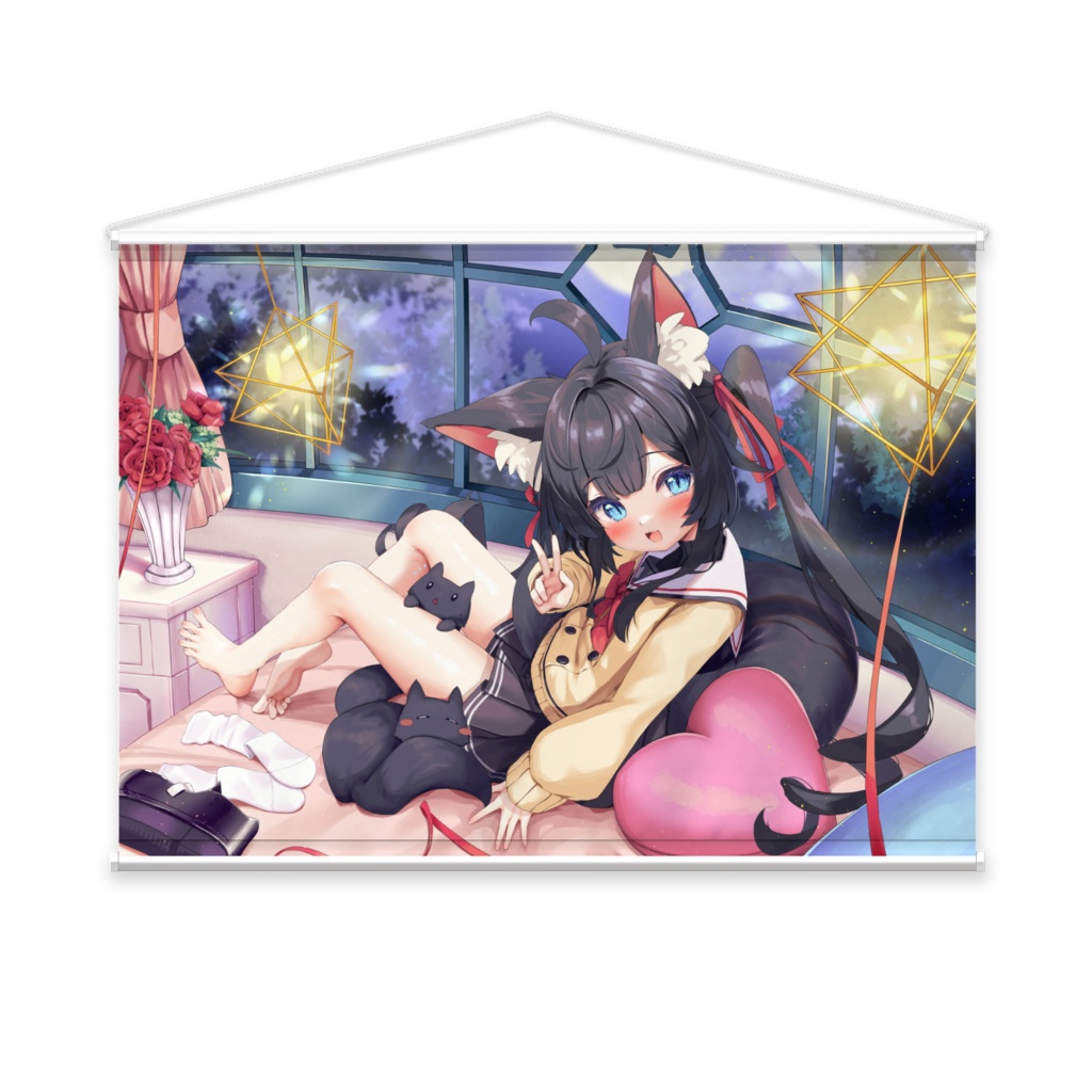 🎀夜少女こま🎀タペストリー