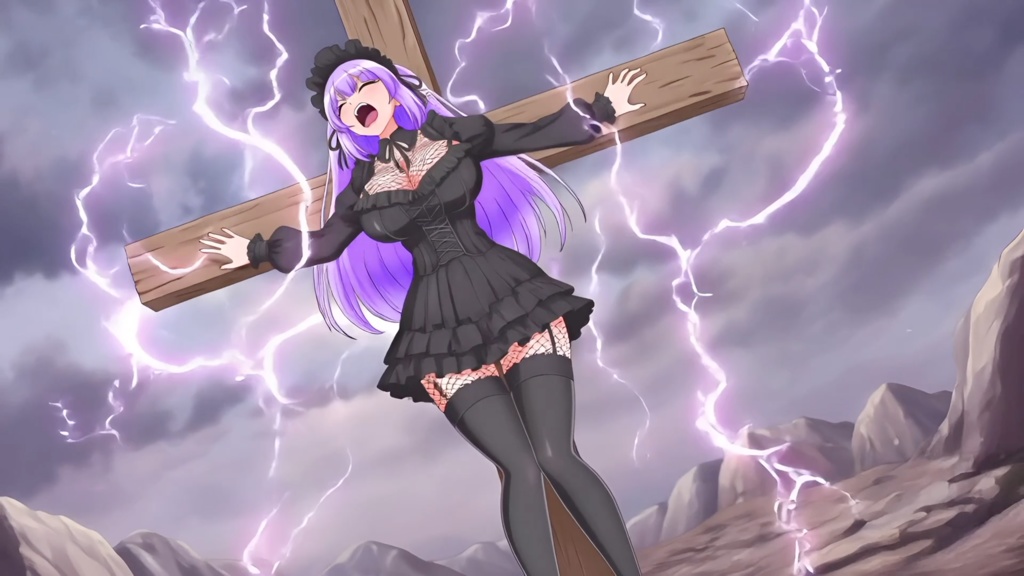 『神楽るい』電流磔敗北集⚡️zipファイル 約1分20秒収録【音声版】