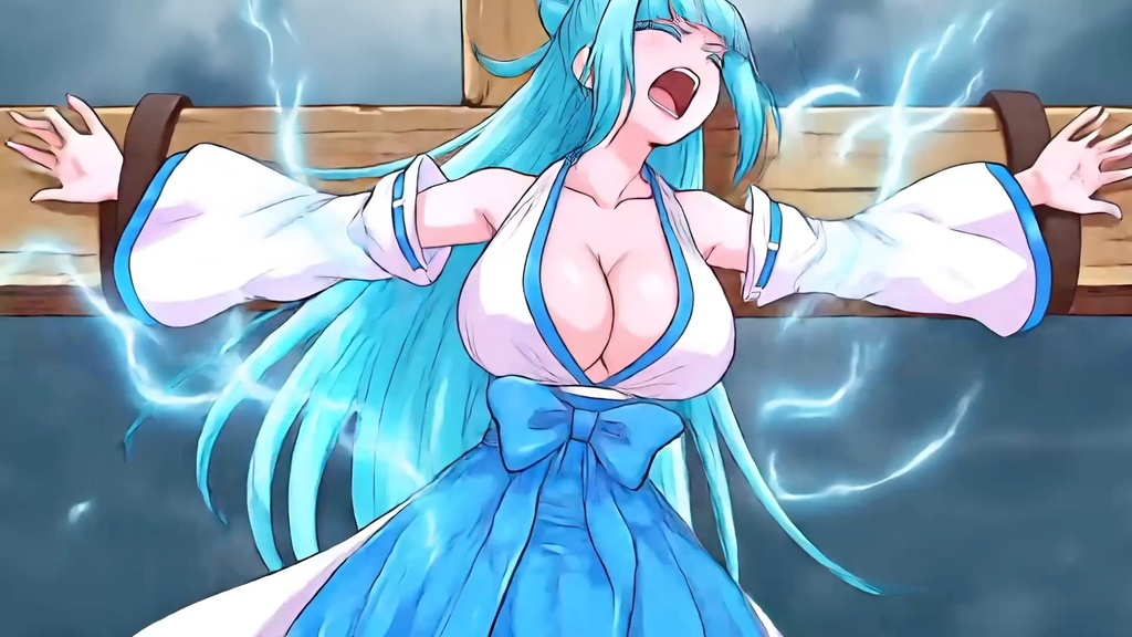 天州浦くらら(巫女衣装) 磔/触手 敗北【音声版】約1分40秒zipファイル