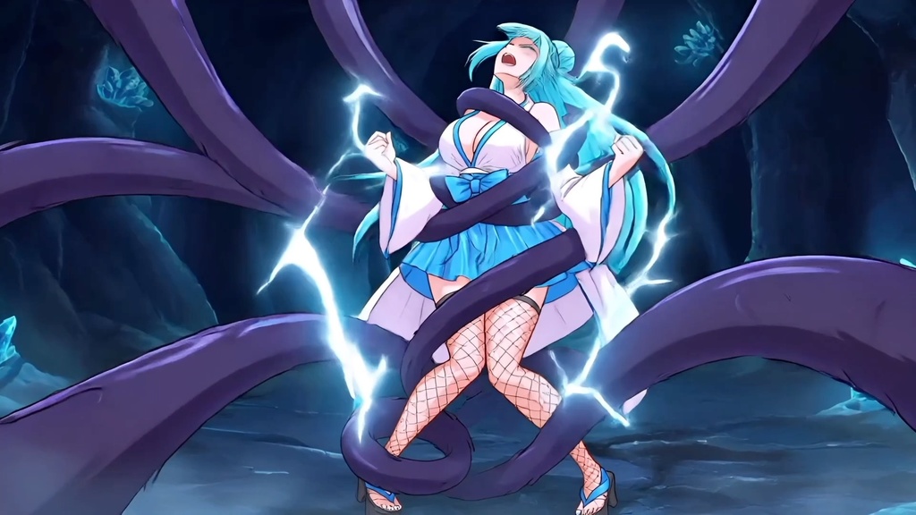 天州浦くらら(巫女衣装) 磔/触手 敗北【音声版】約1分40秒zipファイル