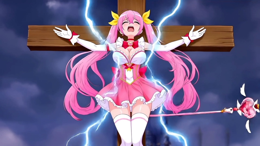 マジカル♡ヒール 磔/触手敗北⚡️【音声版】約1分30秒 zipファイル