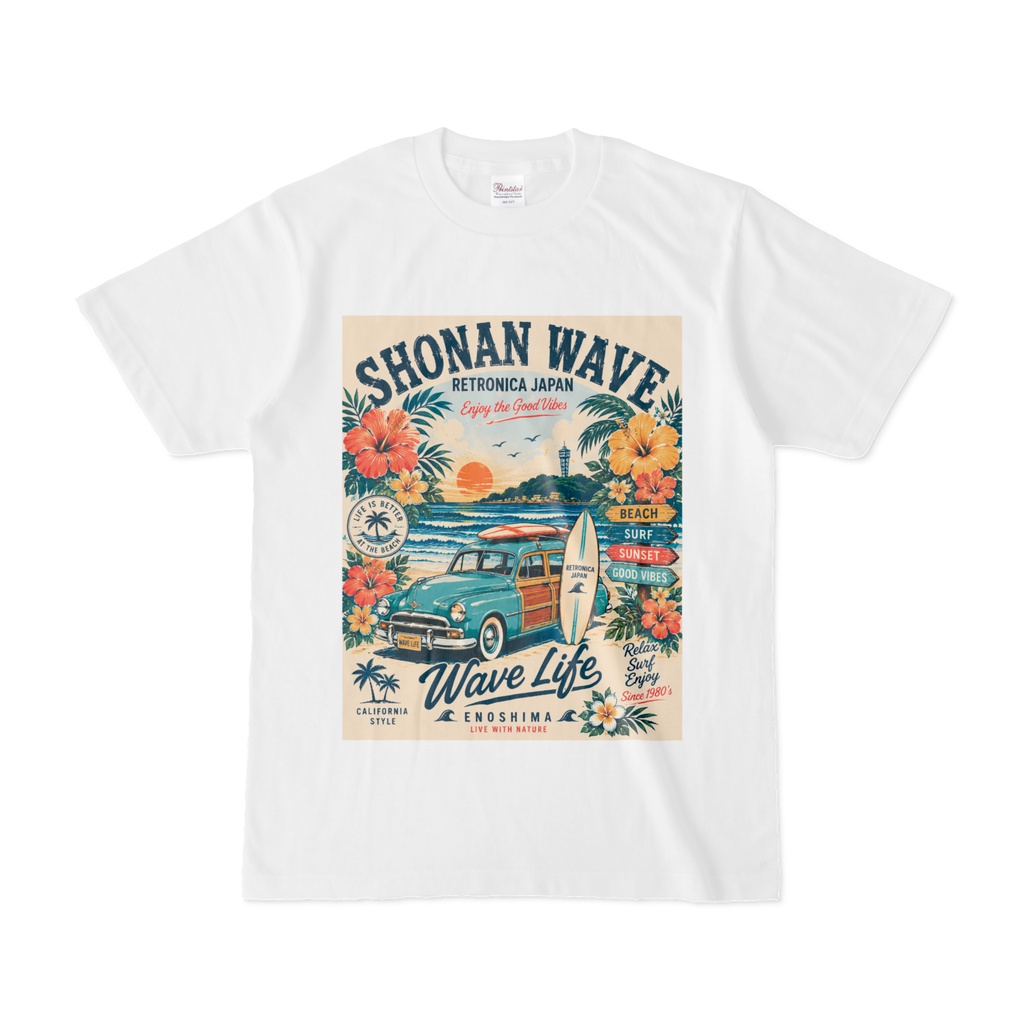 RETORONICA SOHNAN WAVE CAR &Flower① ホワイト
