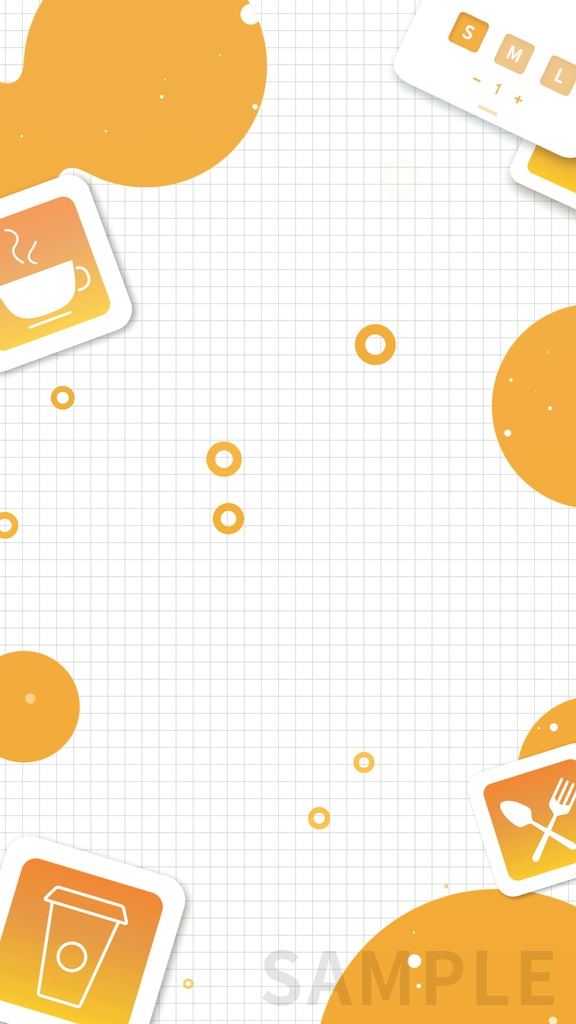 動く縦型配信画面 (4色セット)