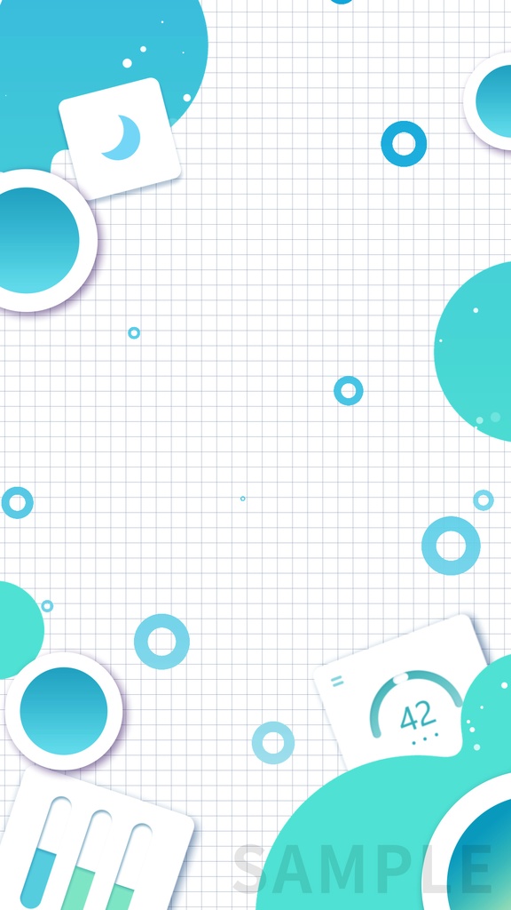 動く縦型配信画面 (4色セット)