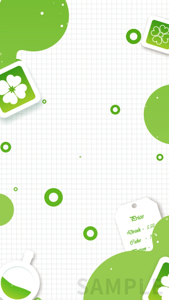 動く縦型配信画面 (4色セット)