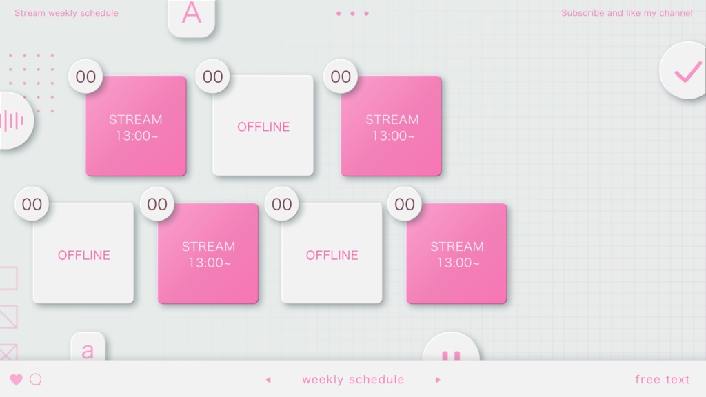 配信スケジュール画像素材02 (5色セット)