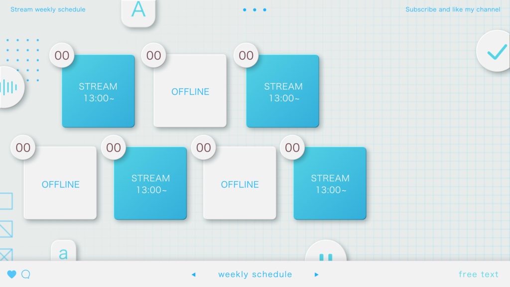 配信スケジュール画像素材02 (5色セット)