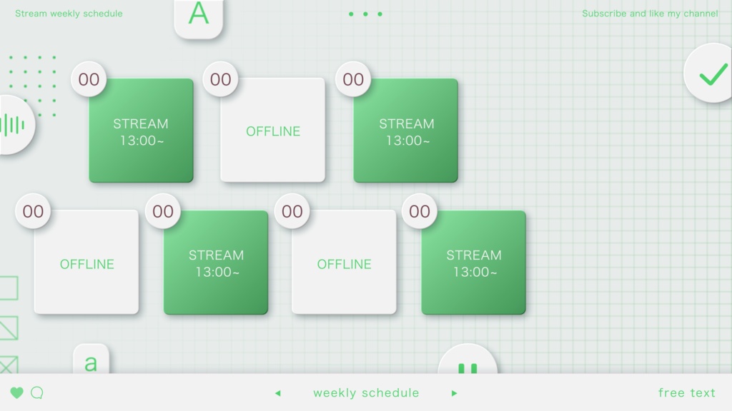 配信スケジュール画像素材02 (5色セット)