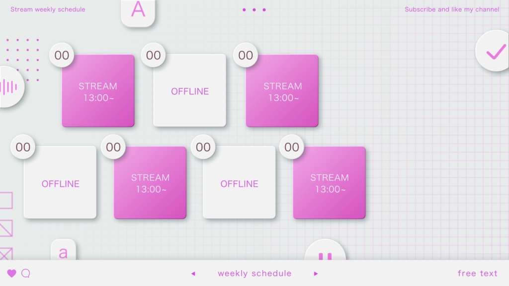 配信スケジュール画像素材02 (5色セット)