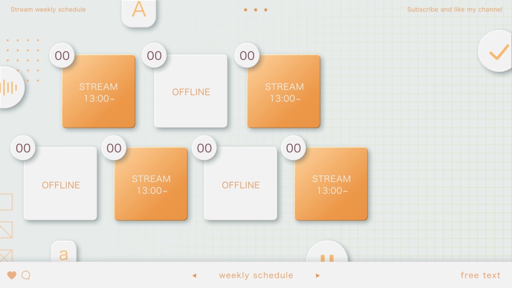 配信スケジュール画像素材02 (5色セット)