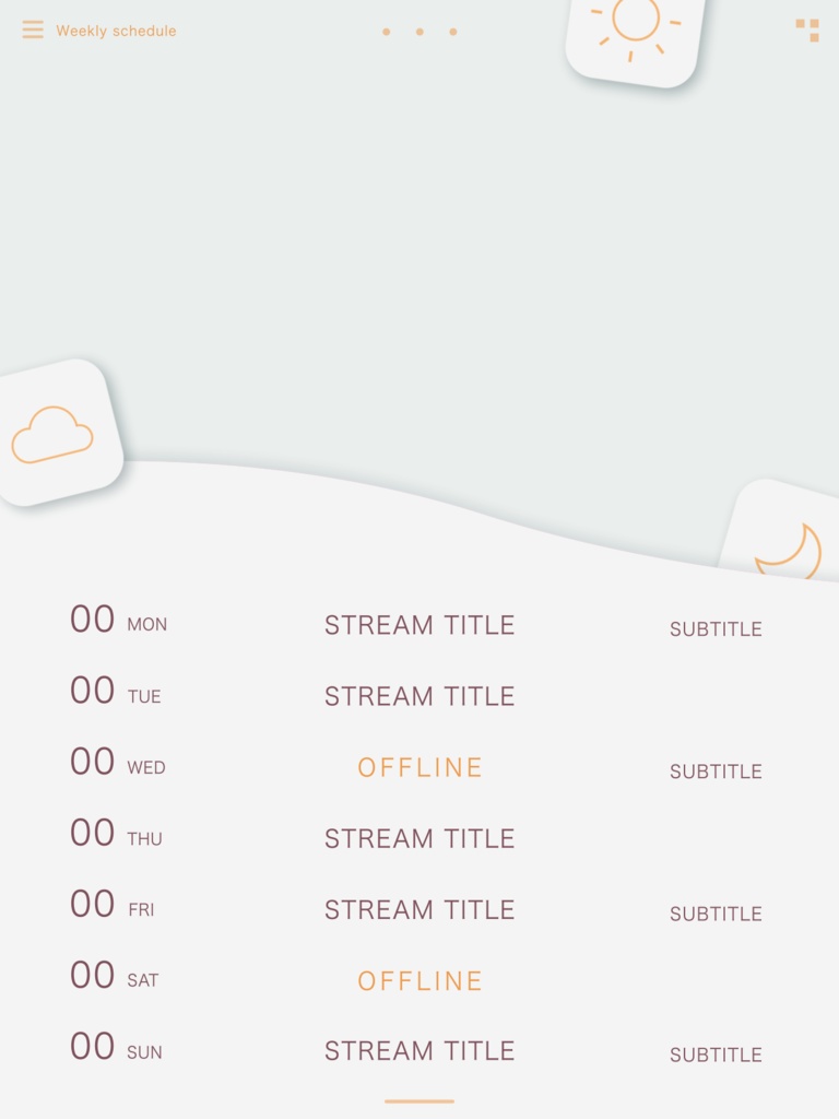 配信スケジュール画像素材03 (5色セット)