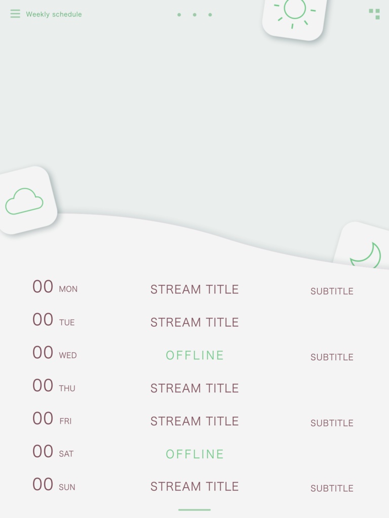 配信スケジュール画像素材03 (5色セット)