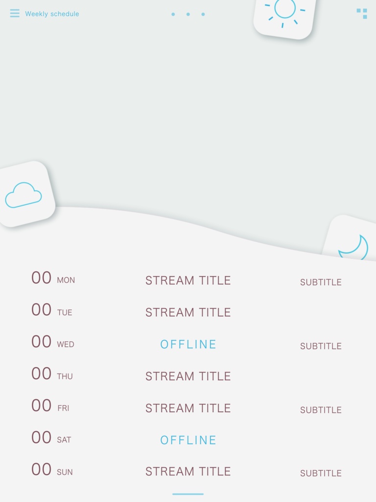 配信スケジュール画像素材03 (5色セット)