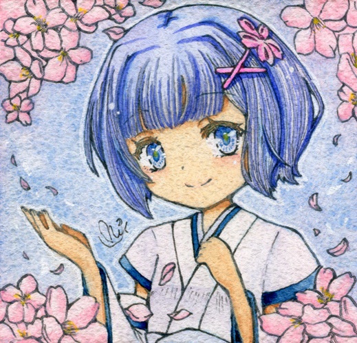 幼少期レム原画(SNS用紙)