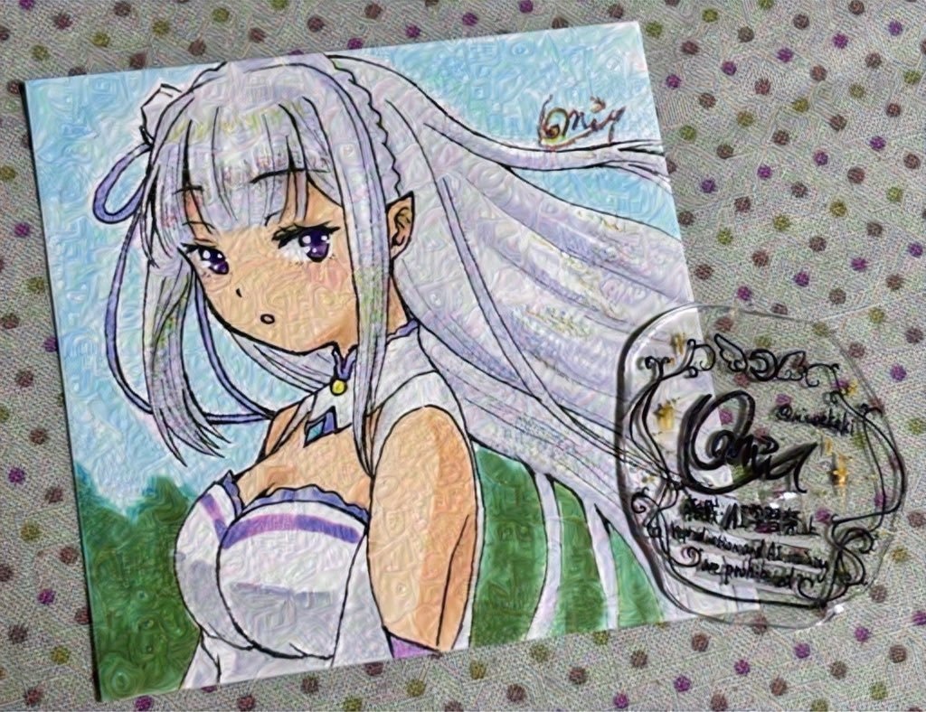 エミリアたん原画(SNS用紙)