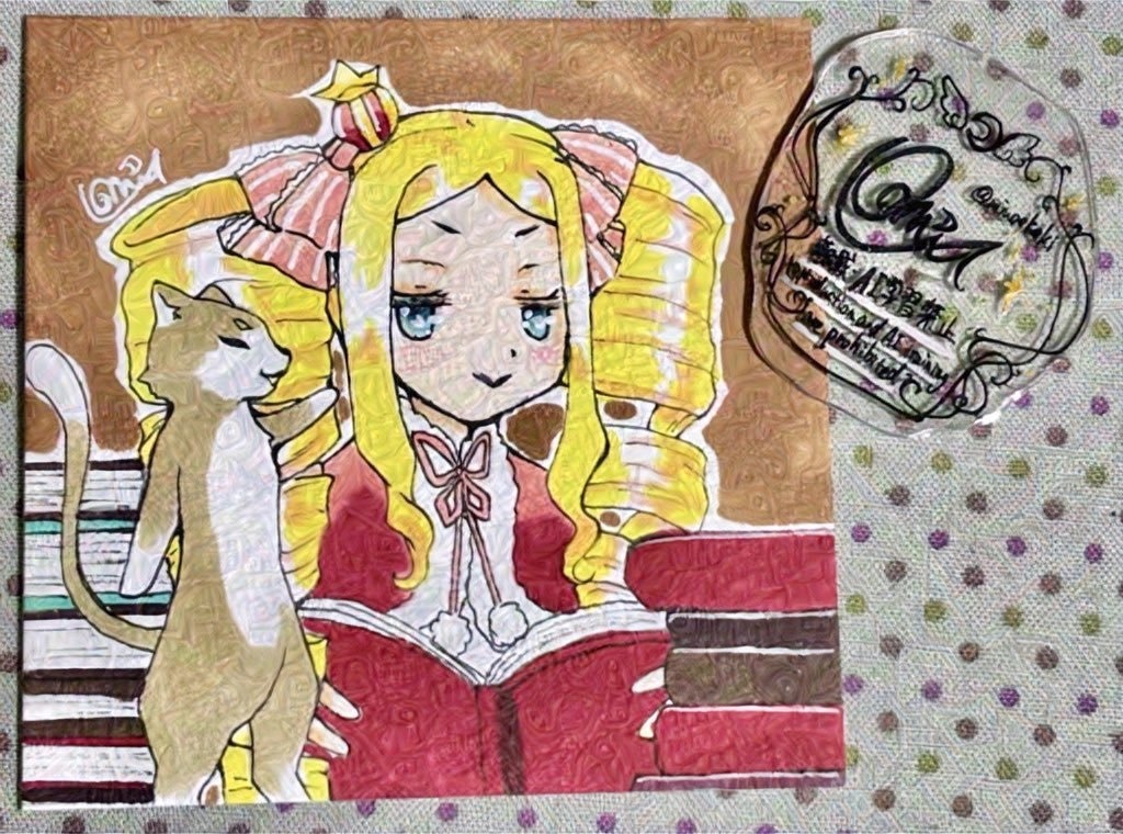 ベアトリス＆パック原画(SNS用紙)