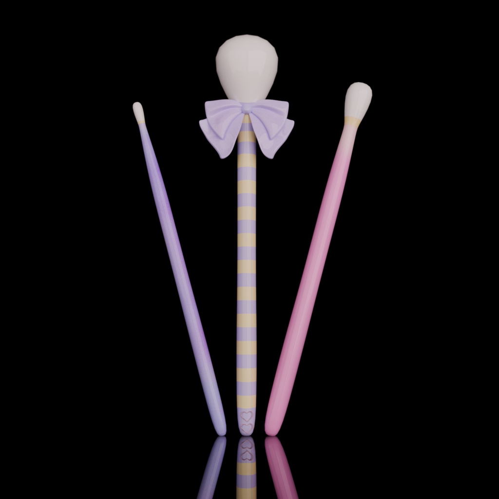 【FBX】ゆめかわメイクブラシ💜3本セット