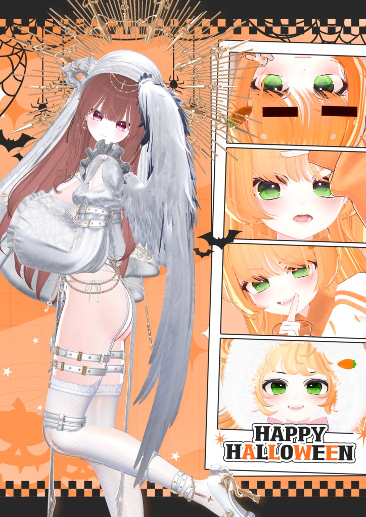 할로윈 네컷 Halloween four Cuts frame 4コマ固定枠