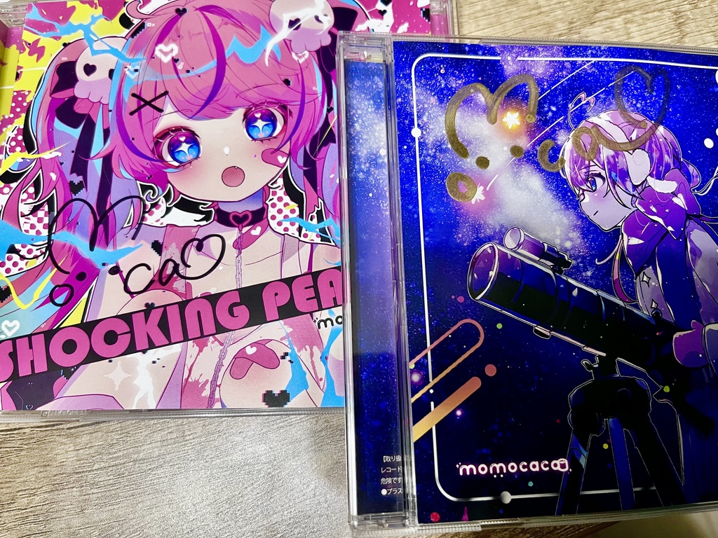 【moca直筆サイン入り】TelesCope,SHOCKING PEACH【1st,2nd CDセット】30セット限定