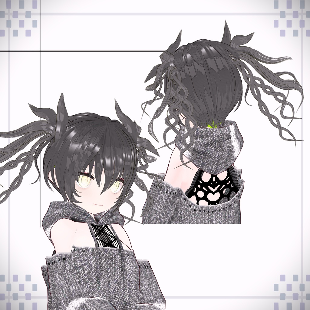 #Vroid ツインテールプリセット