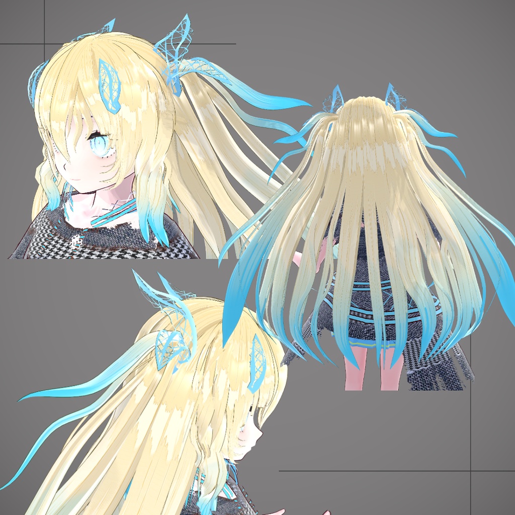 #Vroid ツーサイドアップヘア