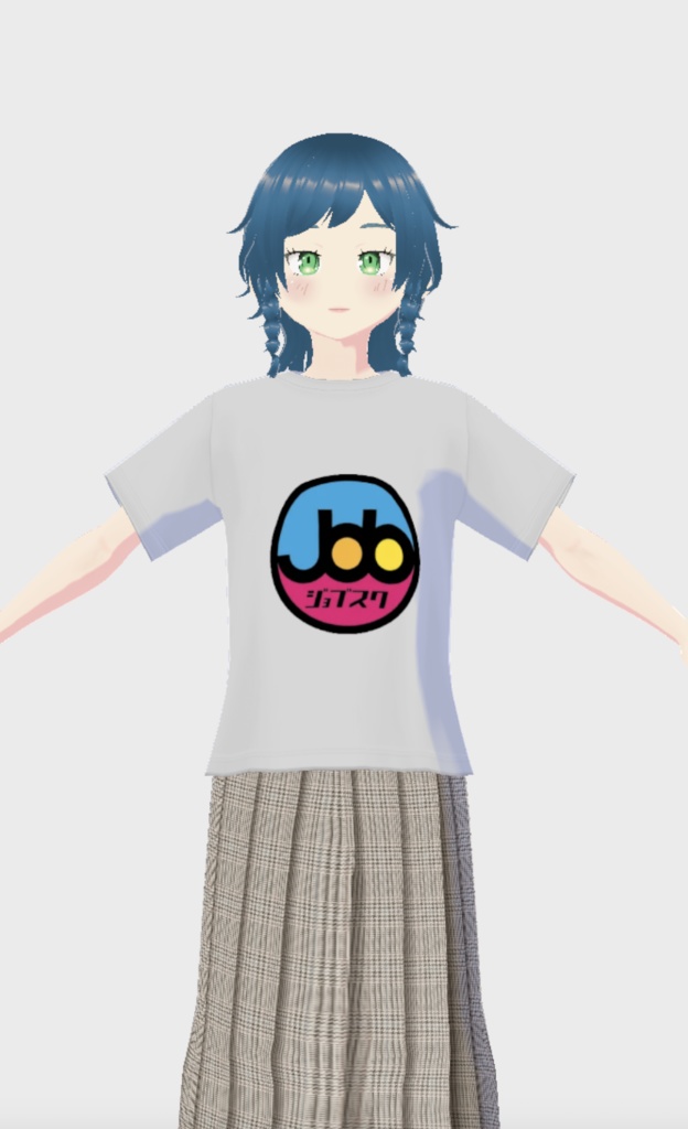 【無料】ロゴTシャツ ワンポイントロゴが可愛い  カラフルなシャツセット【VRoid Studio】